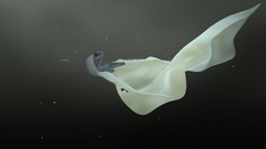 Abstract fluid renders flowing