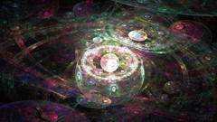 Abstract Fractals circles globes