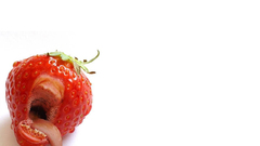 Abstract fruits funny strawberries