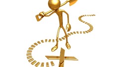 Abstract gold spade 3d