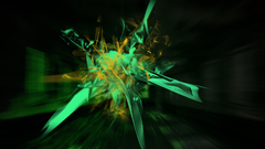 Abstract hallway greenstar