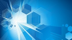 Abstract hexagon artwork