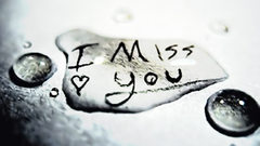 Abstract longing words written