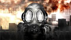 Abstract mask gas artwork retroactive