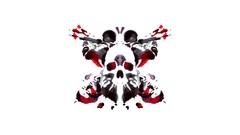 Abstract military artistic ink blot