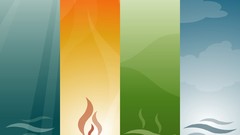 Abstract minimalistic four elements