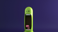 Abstract Monsters purple open