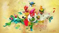 Abstract multicolor Animals color