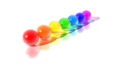 Abstract multicolor balls rainbows