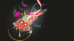 Abstract multicolor design fish