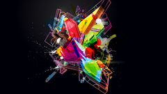 Abstract multicolor digital art