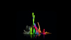 Abstract multicolor fluid