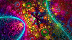 Abstract multicolor Fractals psychedelic