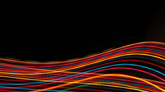 Abstract multicolor lines black