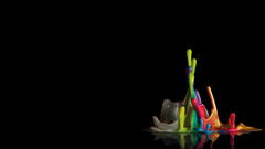 Abstract multicolor liquid rainbows