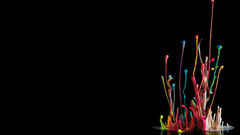 Abstract multicolor liquid rainbows