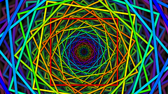 Abstract multicolor shapes rainbows