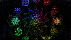 Abstract multicolor signs Zodiac