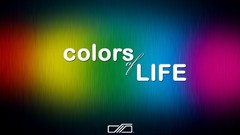 Abstract multicolor text