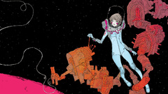 Abstract outer space artwork