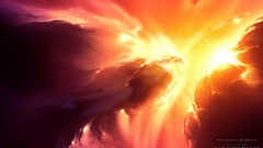 Abstract outer space phoenix