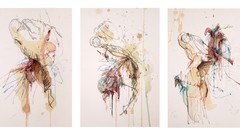 Abstract paintings traditional art scans