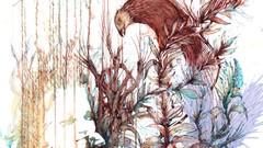 Abstract paintings traditional art scans