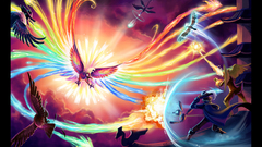 Abstract Pokemon fantasy Blaziken