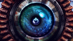 Abstract power button artwork