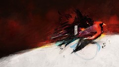 Abstract red Birds fwa
