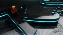 Abstract rings reflections chrome carbon fiber cinema 4d