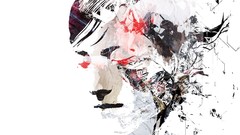 Abstract robot boy grunge artwork Alex Cherry vhm alex