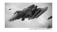 Abstract science fiction concept art vessel Sans