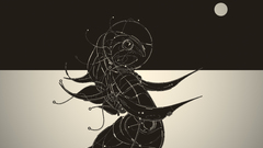 Abstract shapes monochrome artwork