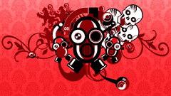 Abstract skulls redmask