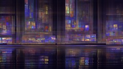 Abstract town colors backgrounds reflective digital art