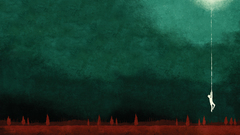 Abstract Trees hanging Ropes