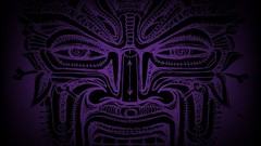 Abstract Tribal purple faces