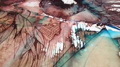 Abstract window paintings Soul traditional art scans