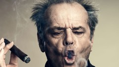 Actors Jack Nicholson smoking cigars portraits