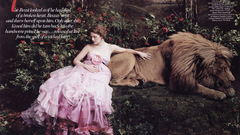 Actress Drew Barrymore Lions