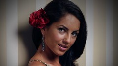 Actress models faces Barbara