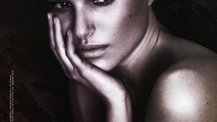 Actress Natalie Portman monochrome