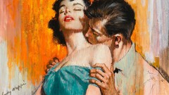 Advertisement creativity artwork pinups old people