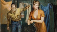 Advertisement creativity artwork pinups old people