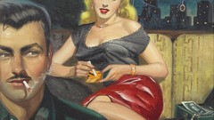 Advertisement Noir creativity crime artwork pinups old people