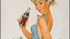 Advertisement white background Mad Men vintage bottles posters 