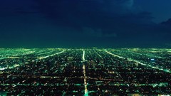 Aerial city night