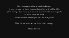 African proverb military