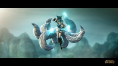 ahri League of Legends video games cyan PC gaming video game art